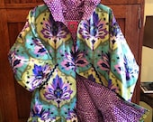 Alaskan Emeralds Rainpuk, Amy Butler Fabric, Raincoat Kuspuk for Women and Girls