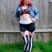 Black and White Garter Shorts