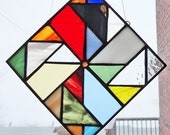 Handmade Multi Colored Stained Glass Suncatcher