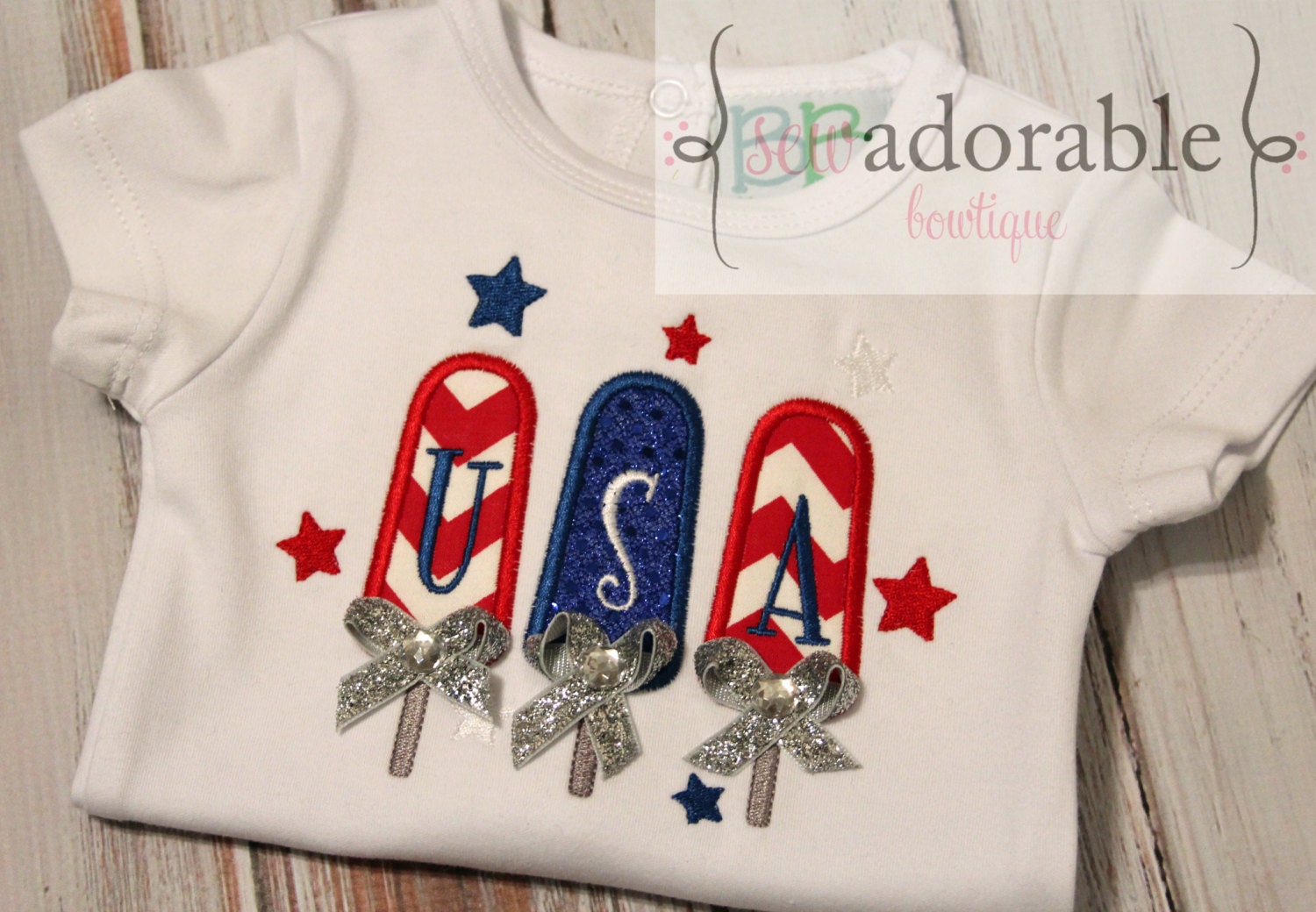 4th of July Popsicle Tee or Onesie - FREE MONOGRAMMING