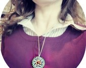 Wire Wrapped Wreath Necklace // Aventurine, Freshwater Pearls and Jasper
