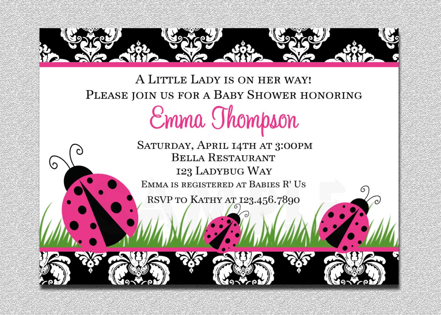Ladybug Baby Shower Invitation Ladybug Baby Shower Invitation Printable Il_170x135