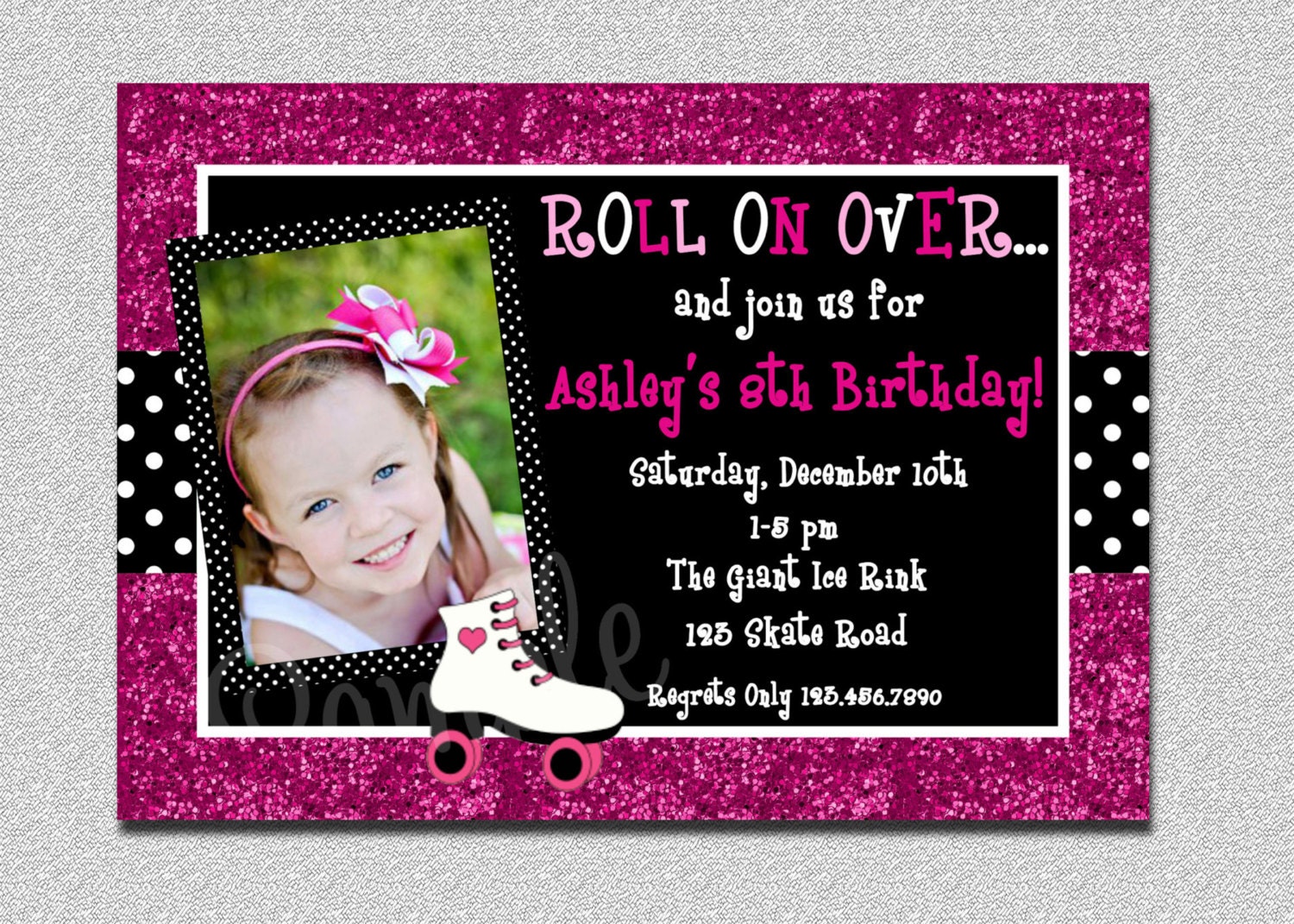 Roller Skating Birthday Invitation Roller Skating Birthday Party Invitation Printable Digital Il_570xn