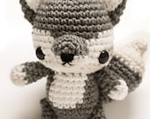 Cute Wolf Amigurumi Jointed Poseable Plush Doll Toy  - PRE ORDER