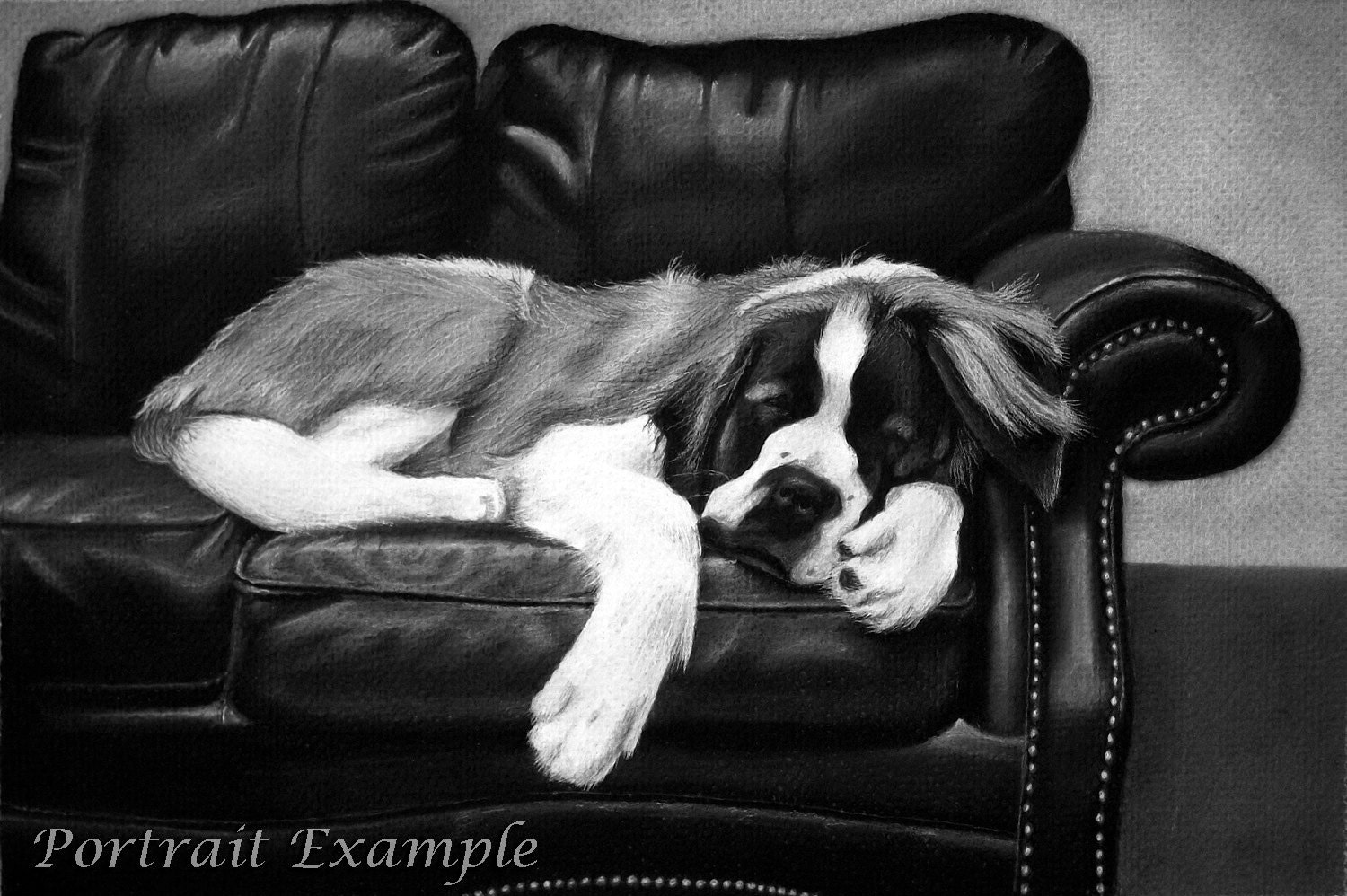 CUSTOM Dog Portrait - Realistic Hand drawn fine art - Charcoal portrait - 8x10 - Lainy's Chalk and Charcoal