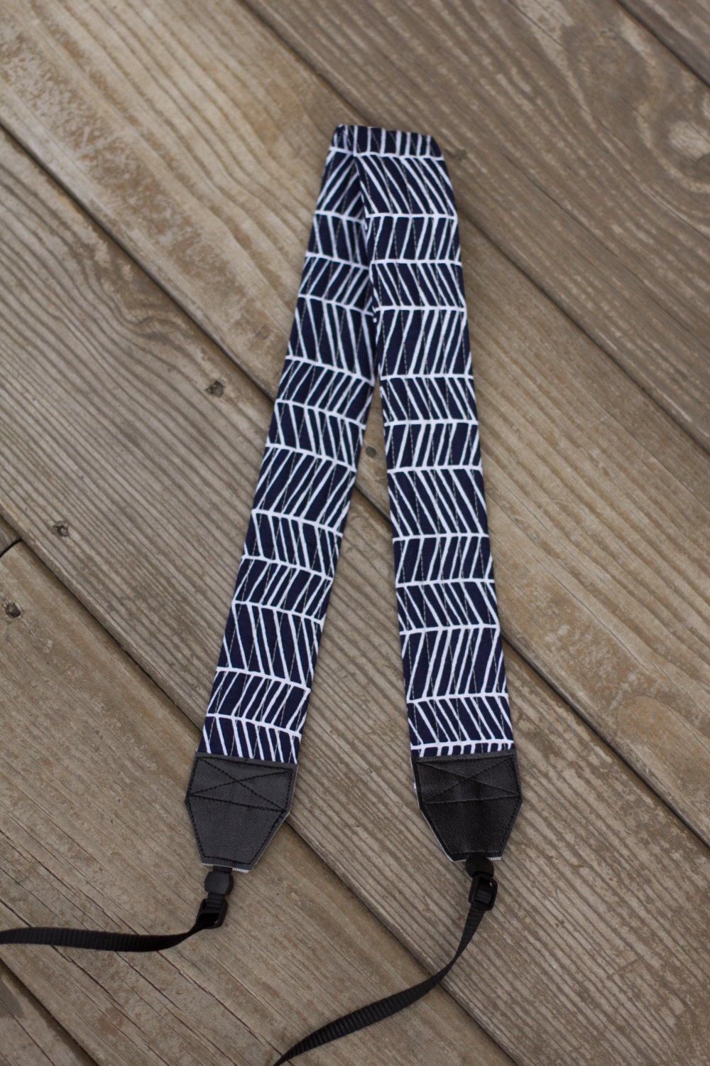 Camera Strap in Herringbone Navy