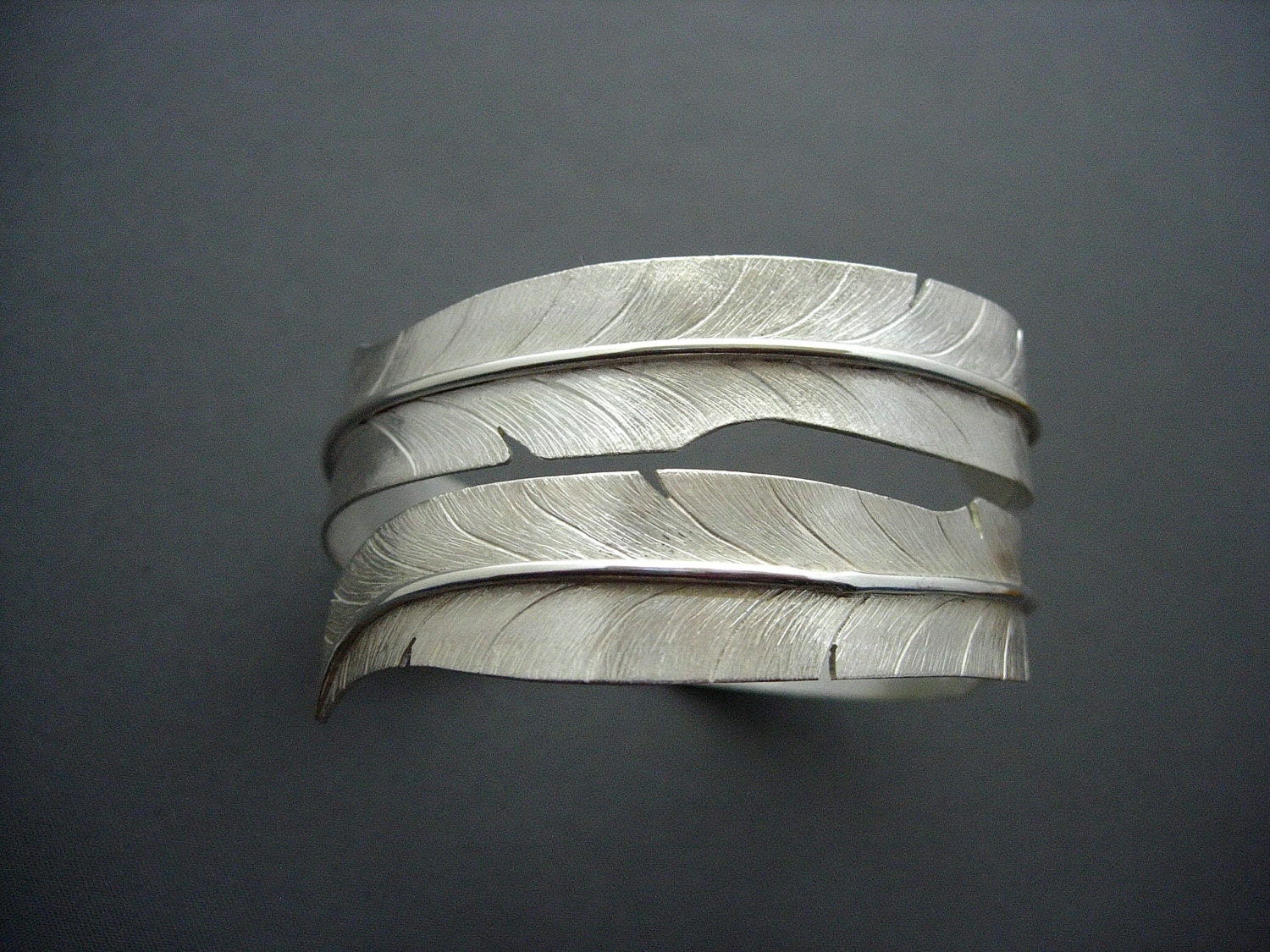 Silver Feather bangle