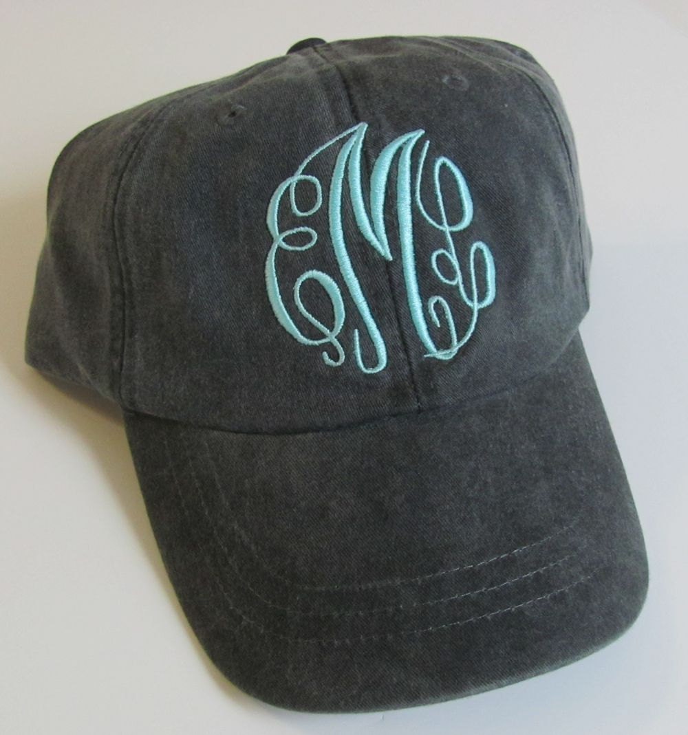 Monogrammed Baseball Cap Personalized Hat Bridesmaid Birthday Gift