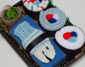 New Baby Boy Gift - Baby Boy Shower Gift - Baby Sushi Washcloths - Blue Fish