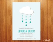 Rain Showers - DIY Sip N See DIY Baby Shower Invitation - Baby Sprinkle - 5x7 Printable Invitation
