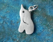 Cute elephant sterling silver pendant
