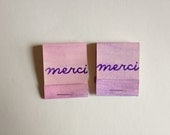 Merci Purple Ombre Watercolor Matchbooks - Set of 2 - Party or Wedding Favors