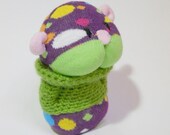 sock animal toy hamster plush stuffed animal green spots
