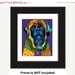 50% OFF SALE - Dog Art - English Mastiff Art - Dog Art Modern Poster of Painting - Unique Dogs Wall Decor - Pop Art - Wedding Gifts