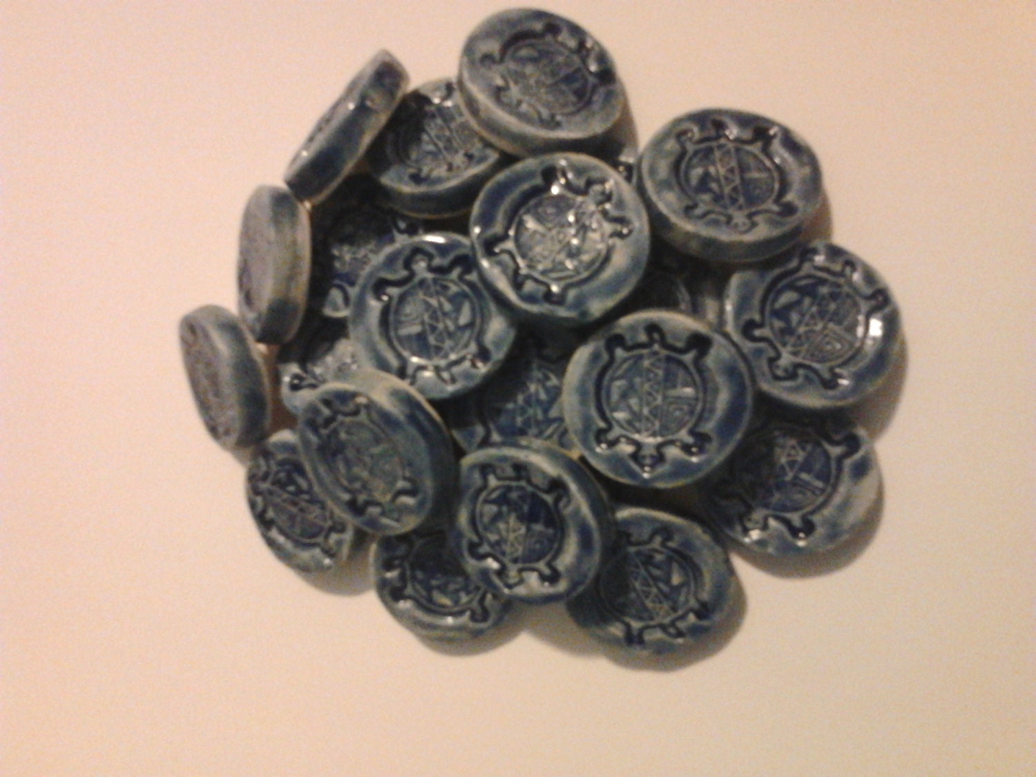 25 pc Handmade Rune Set In Porcelain