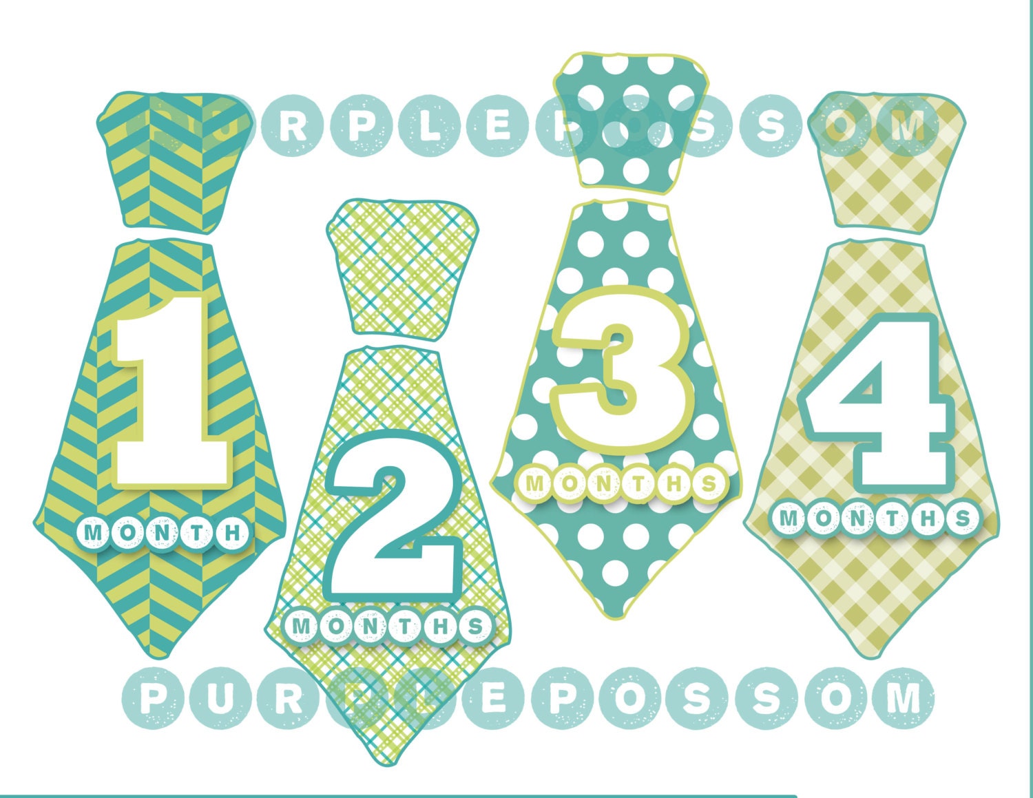 Baby Month Tie Stickers Baby Boy Monthly Onesie Stickers Month Baby Sticker Boy Baby Shower Gift Photo Prop Baby Milestone Sticker UNCUT