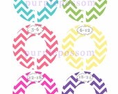Custom Closet Dividers Baby Closet Dividers Teal Coral Pink Green Purple Yellow Chevron Baby Shower Gift Closet Organizers Baby Girl Nursery