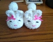 Newborn Fuzzy Bunny Slippers
