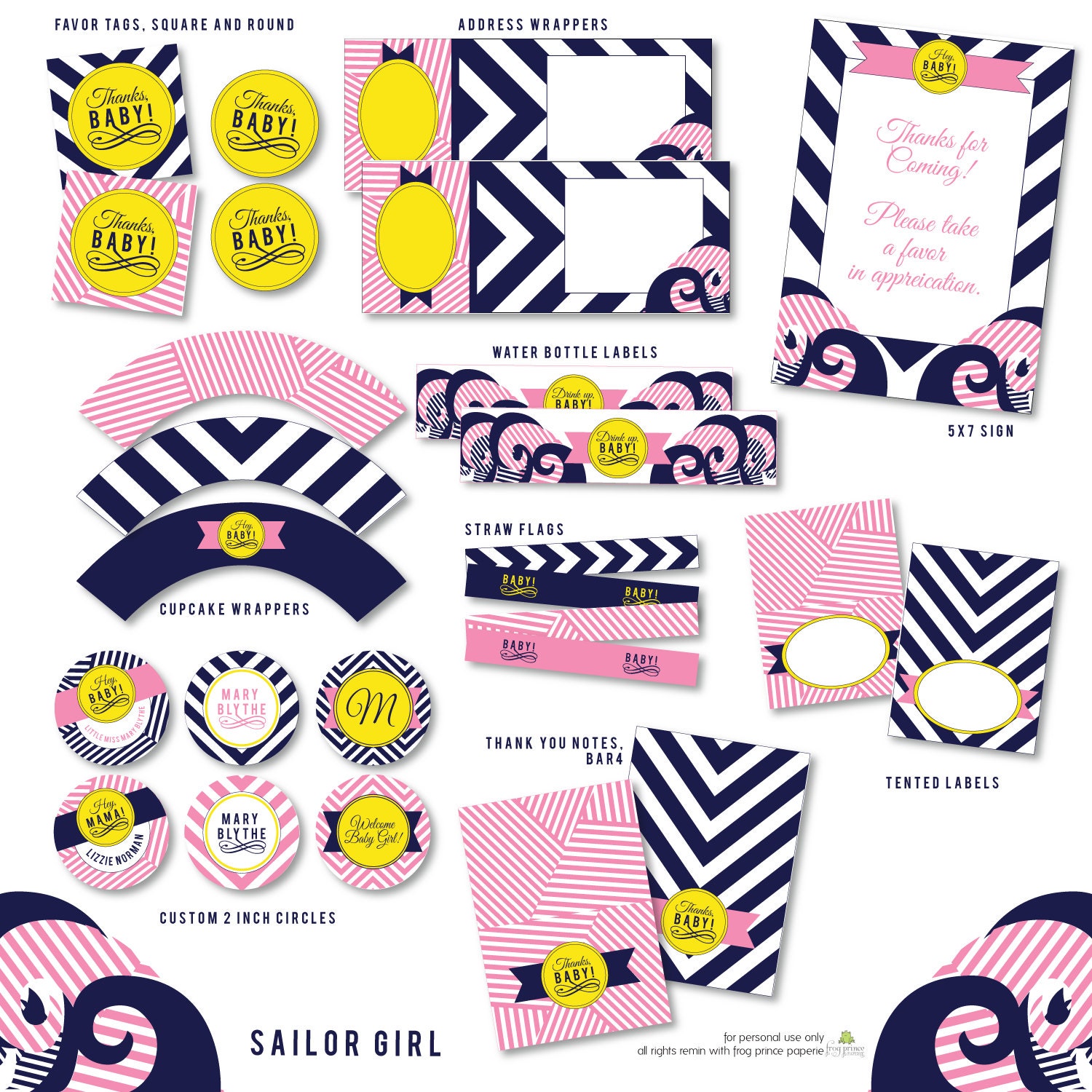 Nautical Sailor Chevron Baby Shower - DIY Il_570xn