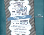 Something for the Little One. Couples Baby Shower Invite. By Tipsy Graphics. Any colors Il_170x135