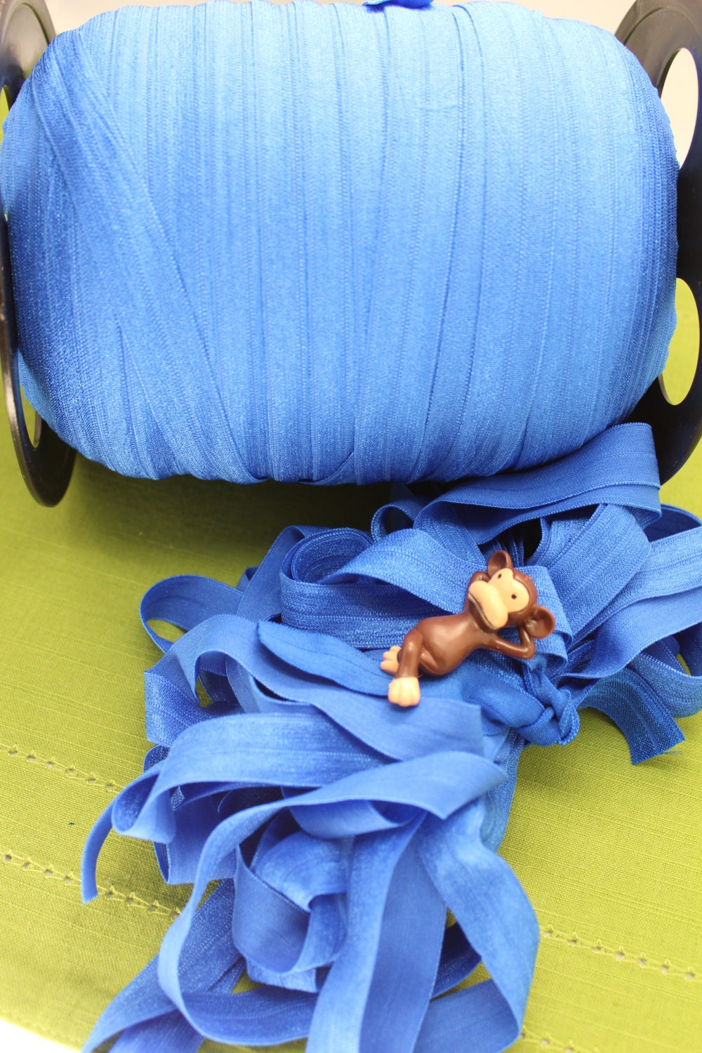 10 yards 5/8"(10) Ultra Blue (close to Brite or BooBoo Blue) foldover fold over foe elastic diapers headbands hair ties