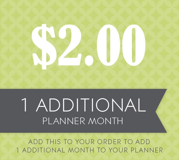 1 Additional Planner Month