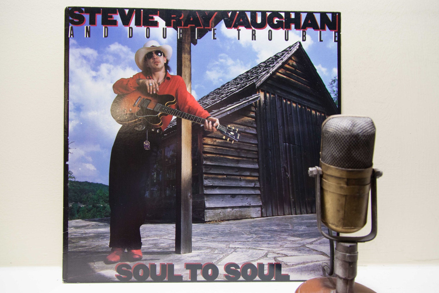 Stevie Ray Vaughan Vinyl Record Album 1980s Guitar Hero Blues Rock Roots Texan LP, "Soul To Soul"(1985 Epic Records)