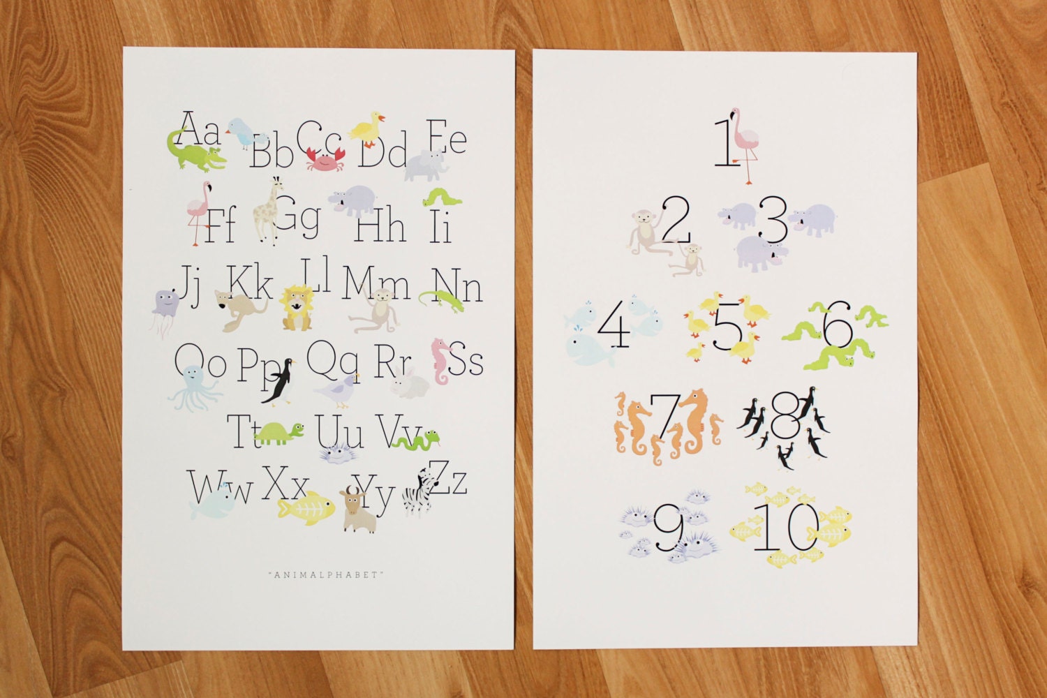 Alphabet & Numbers Poster Set (11"x17" vertical)