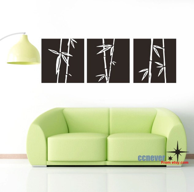 Bamboo Shoot panel 65x20 inch----Removable Graphic Art wall decals stickers home decor