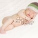 Striped beanie hat newborn boy or girl