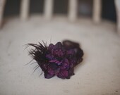 Deluxe Dark Purple Flower Headband.