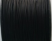3 Yards of Naturally Dyed 1mm Leather Cord in Black