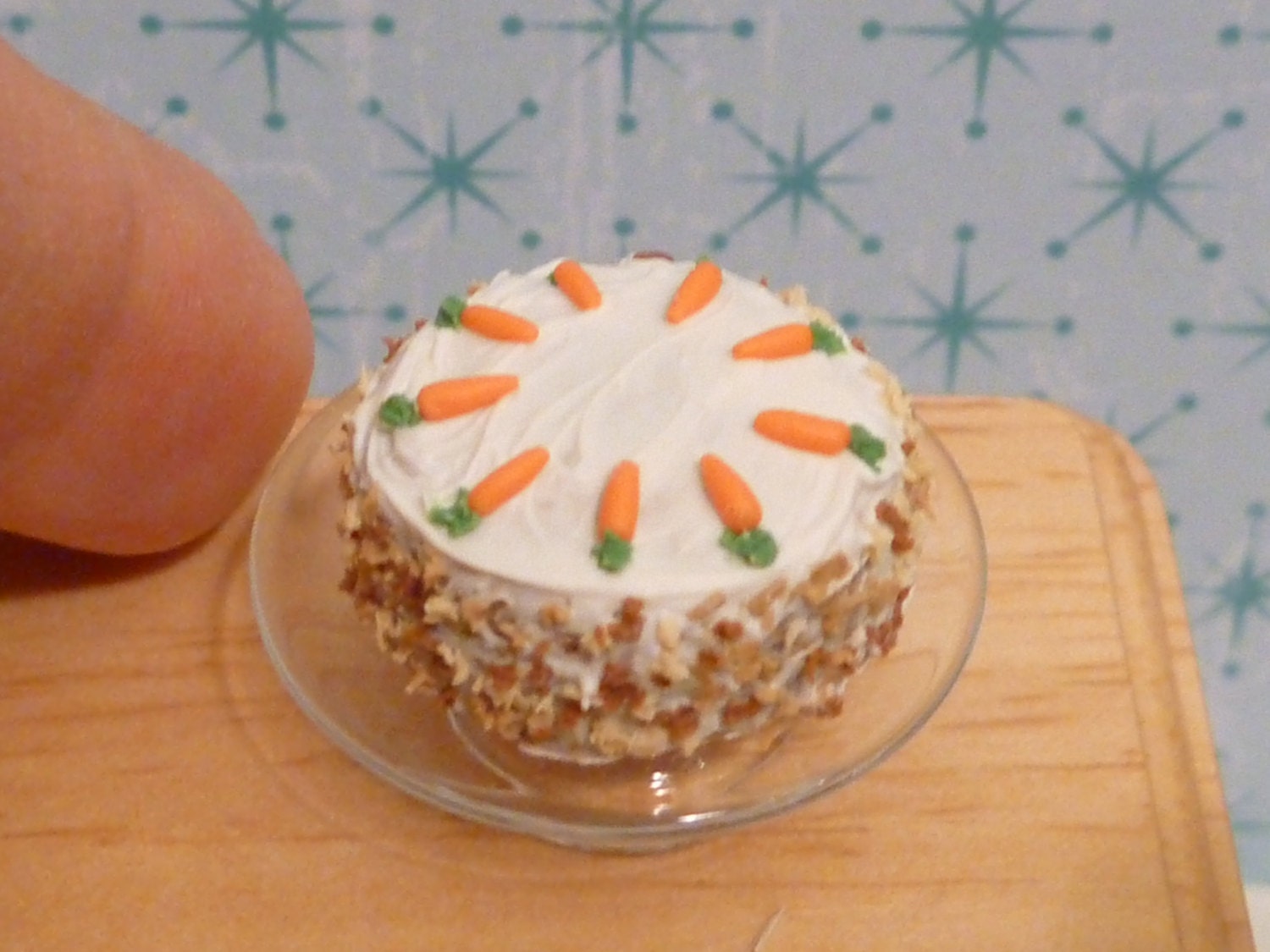 Miniature Dollhouse Carrot Cake