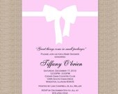 Pink Tiffany Baby Shower Invitations - Inspired by Tiffany Blue Box