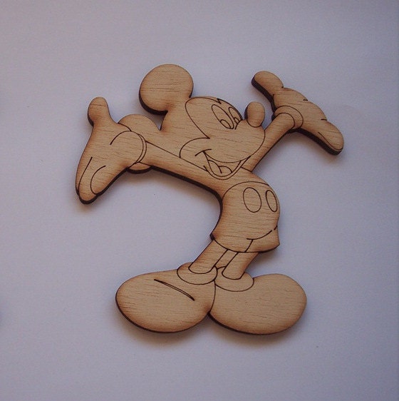Mickey Donald Mini  - 8 pieces - Plywood 4 mm Unfinished - Ready to paint