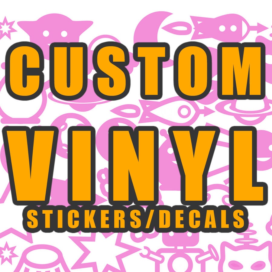 custom vinyl stickers from your artwork  (24 x 12)