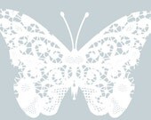 vinyl lace butterfly decal 24" x 14"