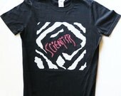 The Scientist T shirt screen print  black short sleeve Australian post punk frantic romantic