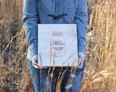 Custom, Personalized Engraved Kitchen Wood Cutting Board - Mason Jar, Just Married with names and Date - Maple Wood - 15" x 9" Il_170x135