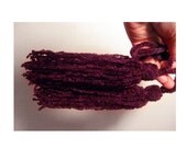 Long Deep Purple Bohemian Handmade Chenille Tassels - Steampunk, Belly Dance, Costume - FREE DOMESTIC SHIPPING