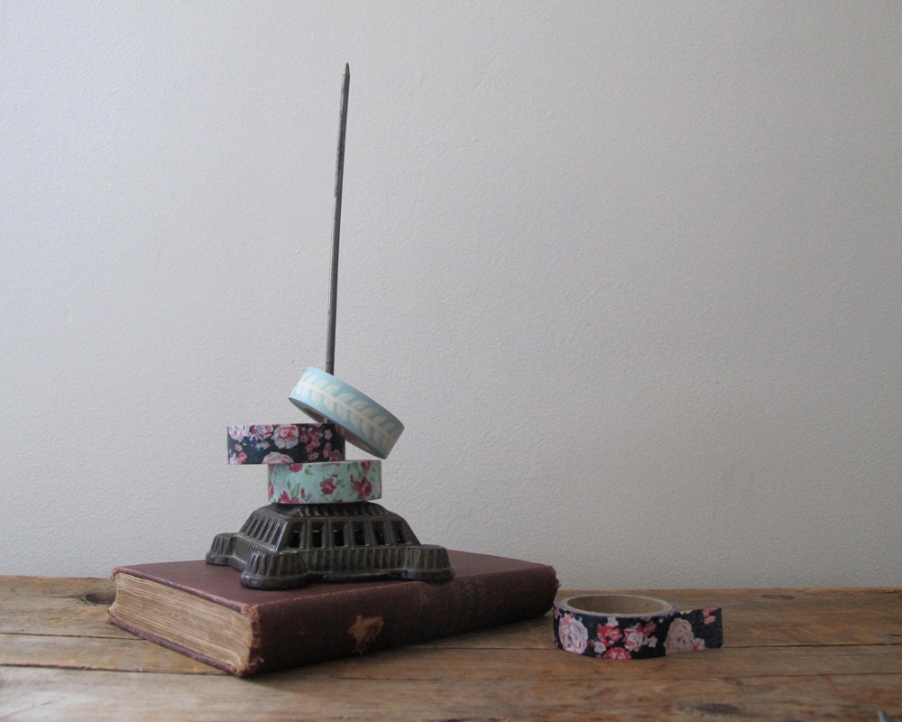 Antique Receipt Spike, Vintage Office Decor