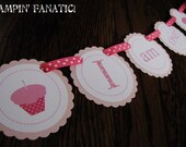READY to SHIP Cupcakes & Polka Dots Collection: High Chair Banner. I am ONE banner. First Birthday Banner. Cupcake Banner. Il_170x135
