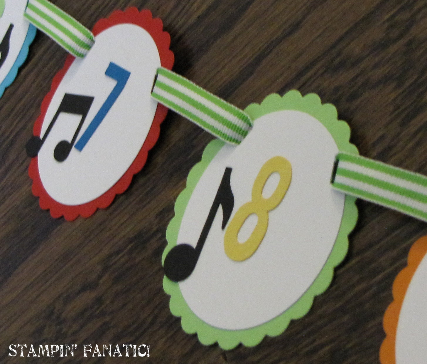 Music Note Just Born/0-12 mos Banner with attached clips to hang 4x6 pictures. First Birthday Photo Banner. Il_570xn