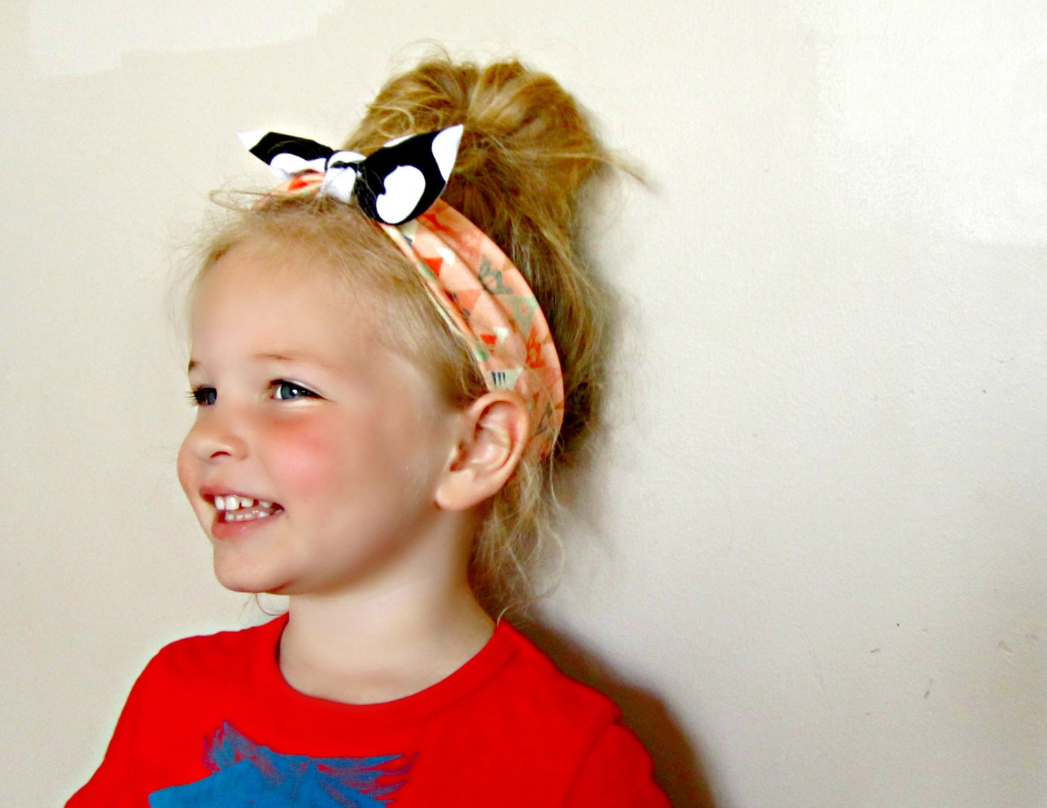 Turban Headband, Giddy Up and Grow headband, Organic Cotton Knit, Teepee Print