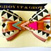 Baby Bow Headband - Aztec fabric headband with geometric center, SUMMER