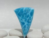 Larimar turtleback cabochon, Blue Dragon - wild storm blue Larimar BIG claw - 147.5 ct