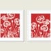 Poppies Flowers Digital Print Modern Wall Art - Poppy Red - Spring Summer 2013 - Floral Mothers Day