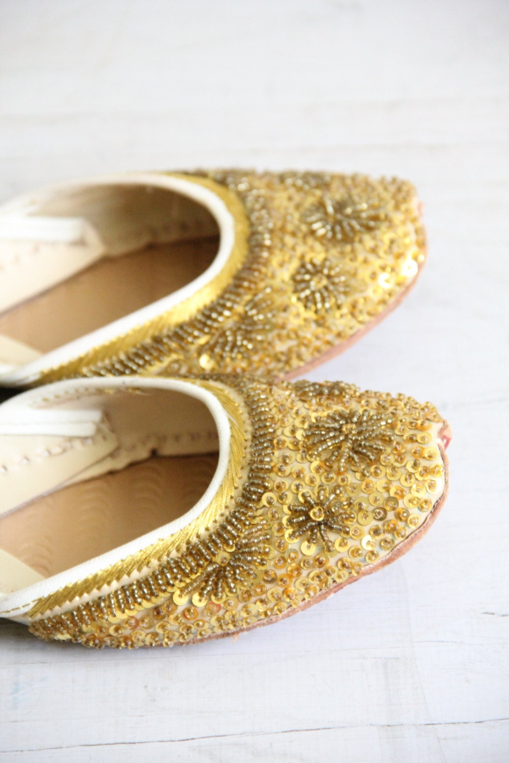 vintage handmade sparkly ballet flats - size 6