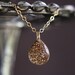 small gold or silver glitter and resin pendant on 14k gold filled chain - simple dainty necklace