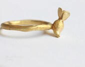 Golden Radish Ring Brass OOAK Vegetal T12